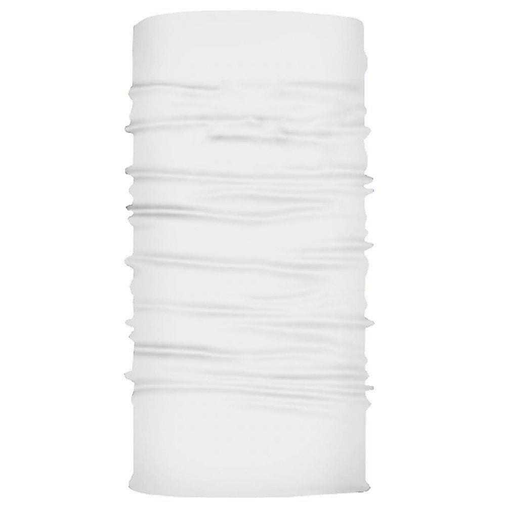 White tubular neck gaiter